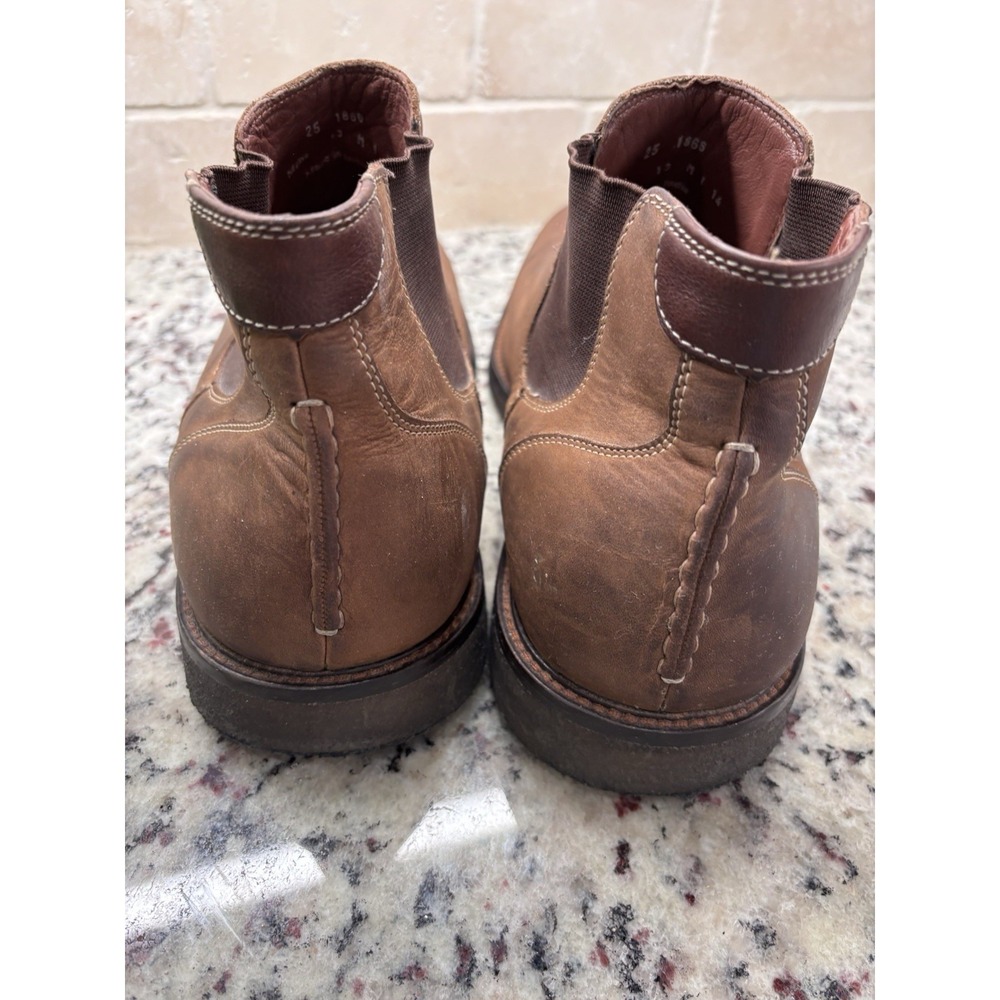 Johnson & Murphy Men's Brown Nubuck Leather Chelsea Ankle Boots 13M - Picture 6 of 10